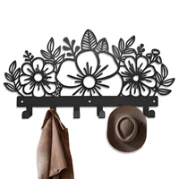 Beautiful Floral Key Holder - Wall Mounted Coat Rack - Wall Decor, Entryway, Bedroom decor Wall-Mounted, Hooks, Key Holder 2