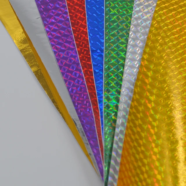 10-Pack Holographic Reflective Fishing Lure Tape - Prism Flash In 5 Colors For DIY Lures