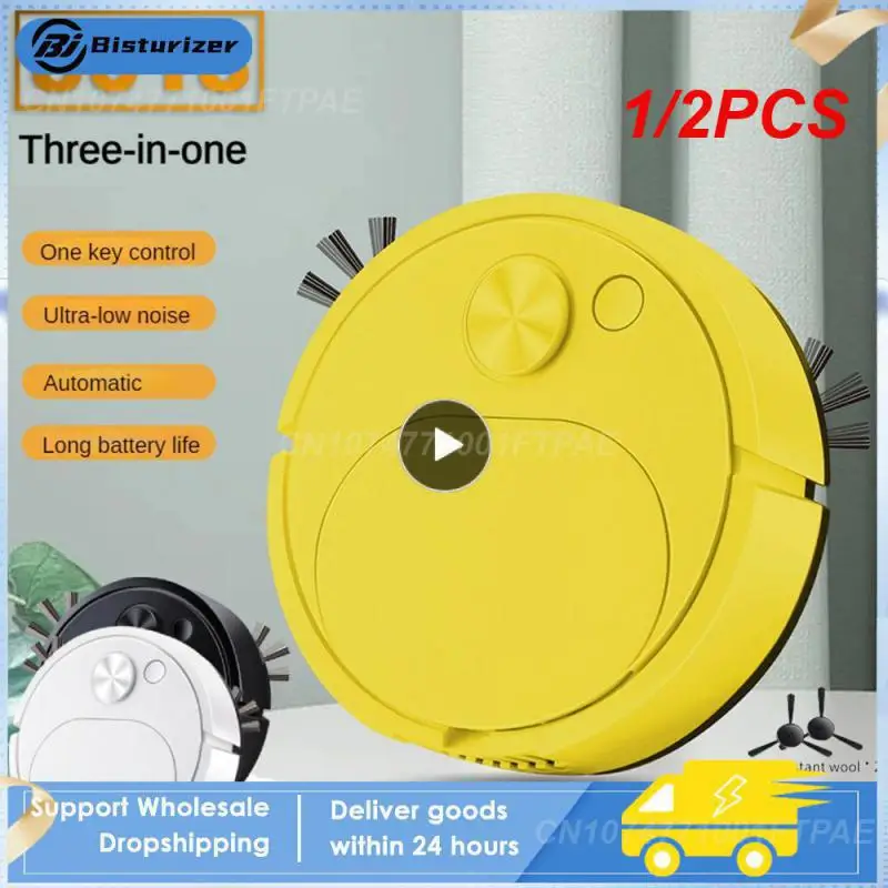 

1/2PCS USB Sweeping Robot Vacuum Cleaner Mopping 3 In 1 Smart Wireless 1500Pa Dragging Cleaning Sweep Floor for Home Office