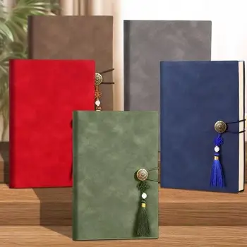 Elegante taccuino in pelle PU con chiusura a nappa e perline color oro, blocco note da ufficio da 200 pagine, articoli di cancelleria, forniture scolastiche