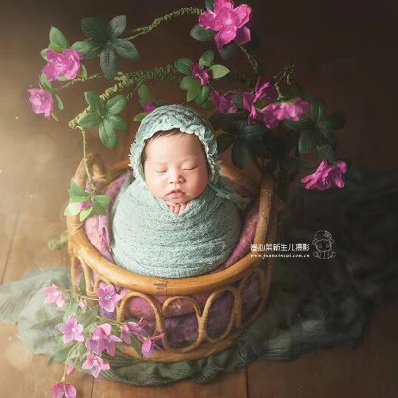 Newborn Photography Props Baby Woven Basket Newborn Photography Props Photo Shoot Chair Bebe Posing Studio Fotografie Accessorie souvenirs de animales para baby shower