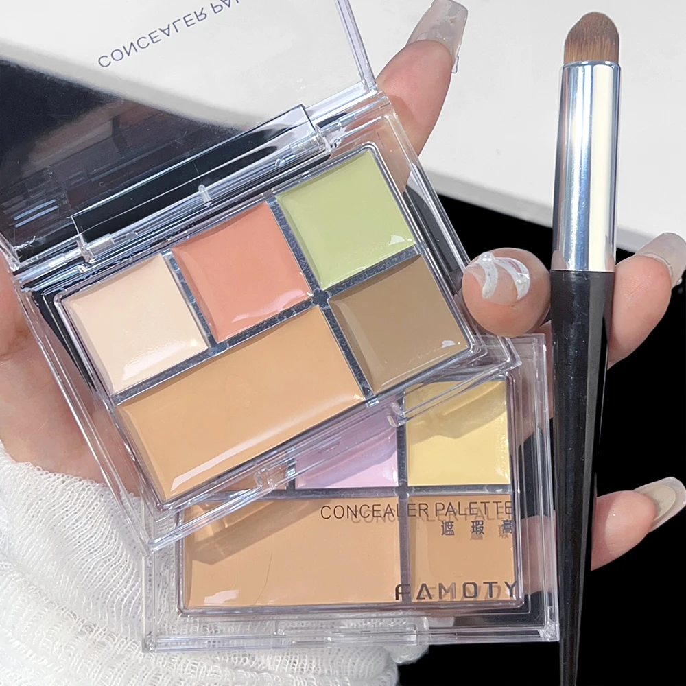 Five-color Concealer Palette Lasting Moisturizing Natural Full Coverage Dark Circles Acne Makeup Even Skin Tone Foundation Cream 5