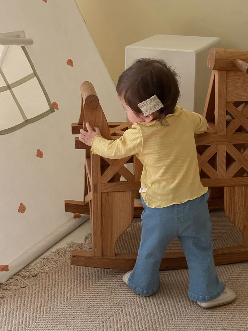 Girls Autumn Bunny Collar Tshirt