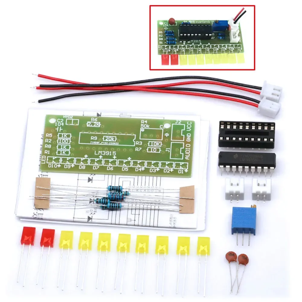 LM3915 9-12 В постоянного тока 10-элементный анализатор звукового ...