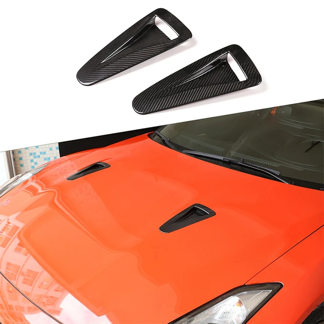 Real Carbon Fiber Car Front Haube Motor Lufteinlass Outlet Dekoration  Abdeckung Trim Für Nissan GTR R35 2008-2016 außen Zubehör - AliExpress