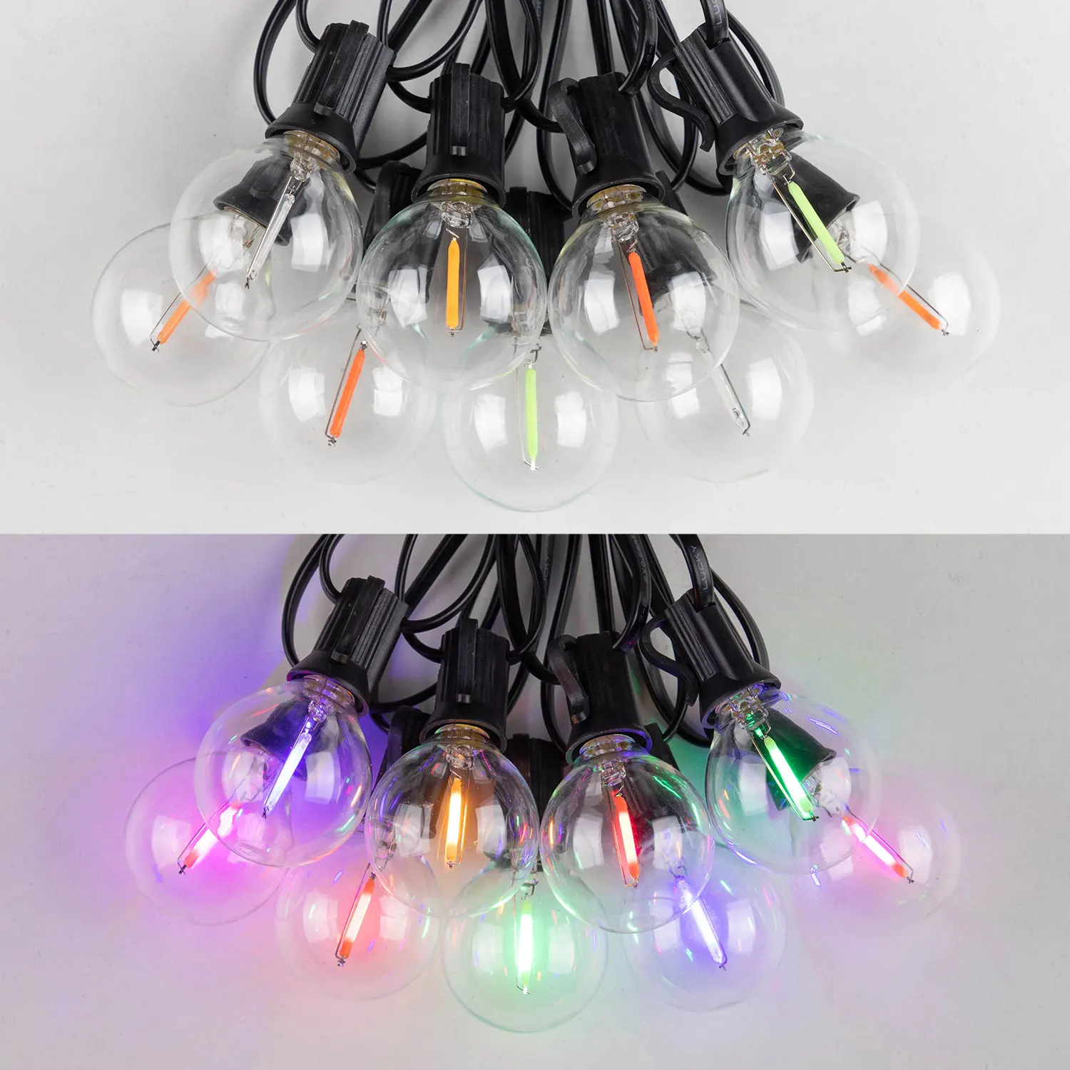 Colorful G40 Led Bulbs String Light EU 220V US 110V Street Garland Waterproof Connectable RGB Wedding Birthday Decoration Light led lights led string lights string lights