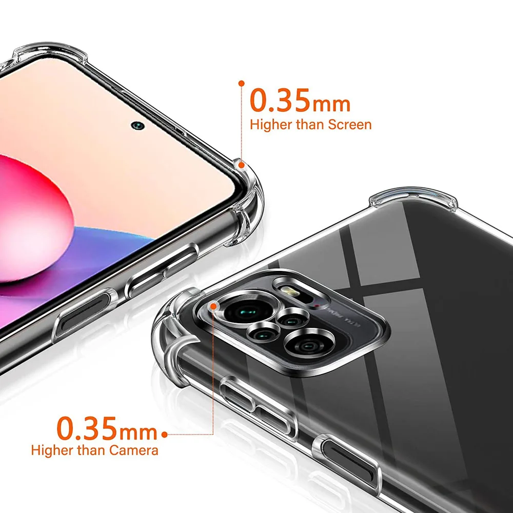 Shockproof Silicone Clear Gel Phone Case | Airbag Protection | Soft TPU | Enhanced Durability