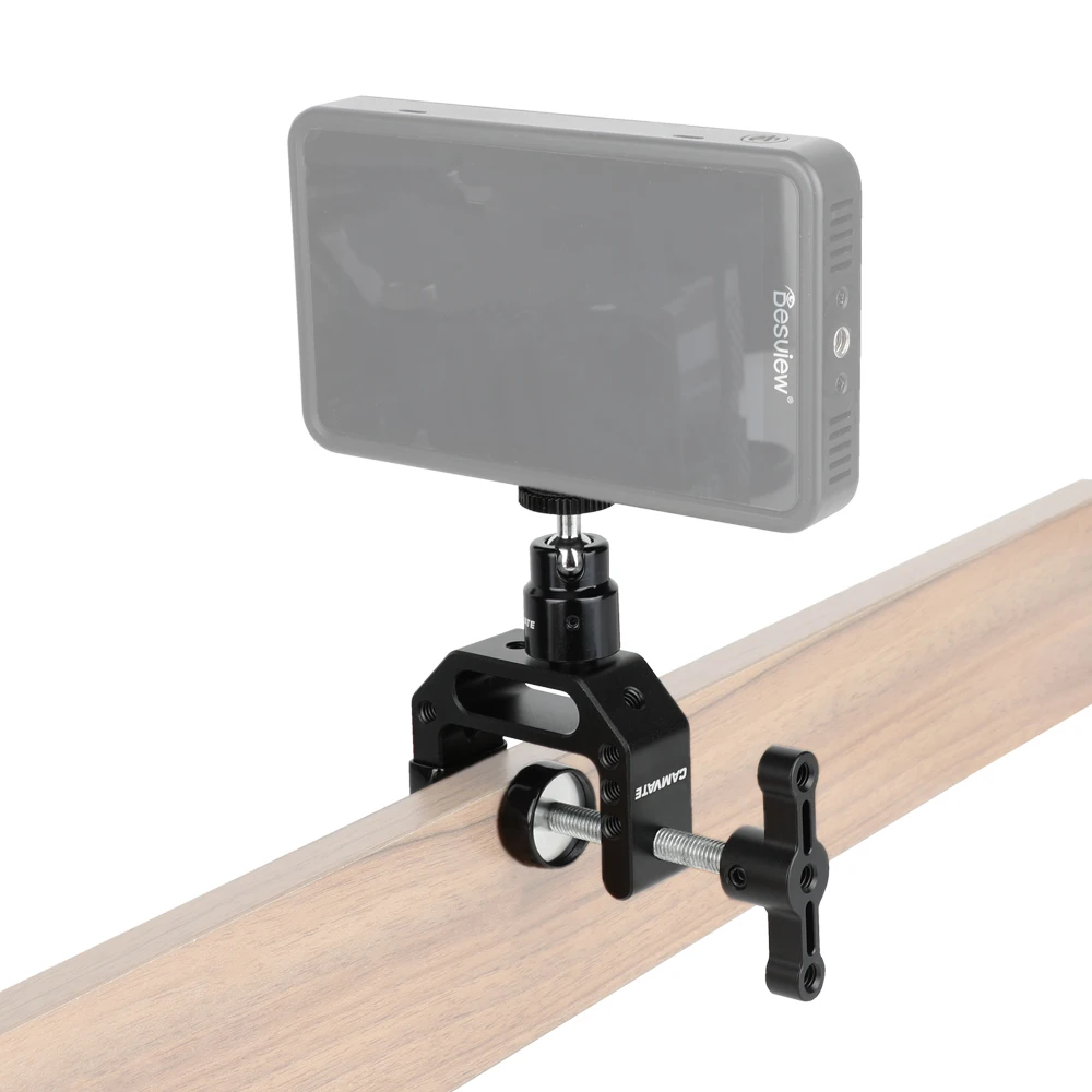 C-Clamp With 360° Swivel Ball Head Support Holder & 1/4"-20 Threaded For Monitor