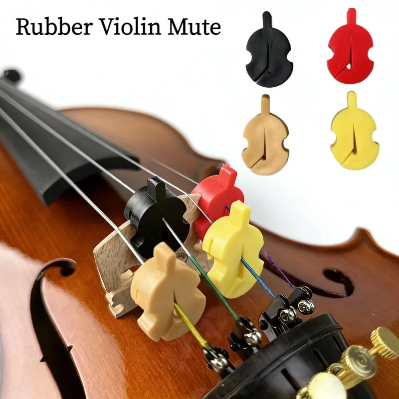 New Soft Rubber Violin Mute, Stringed Instrument Silen-cer Muffler Violin Volumes Control Practice Silen-cers