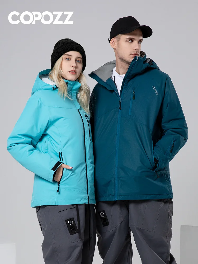 스노우보드 재킷 Ski Suit For Women And Men Thickened Warm Windproof Ski Suit Pants Waterproof Snowboard Double Top Jacket
