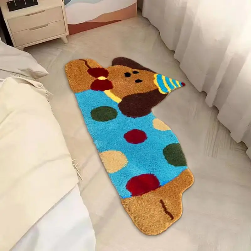 Christmas Dog Door Mat Cartoon Funny Dog Door Mat Christmas Decorations Indoor Entrance Area Rugs Novelty Anti-Slip