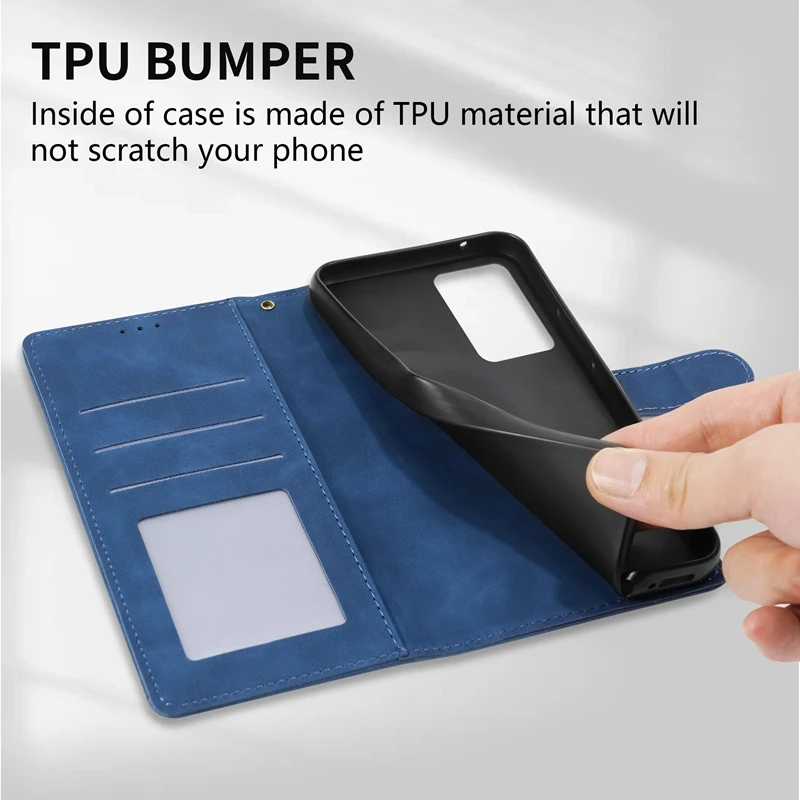 Premium Wallet Leather Case with Card Slot and Magnetic Flip Closure - Skin-friendly Design