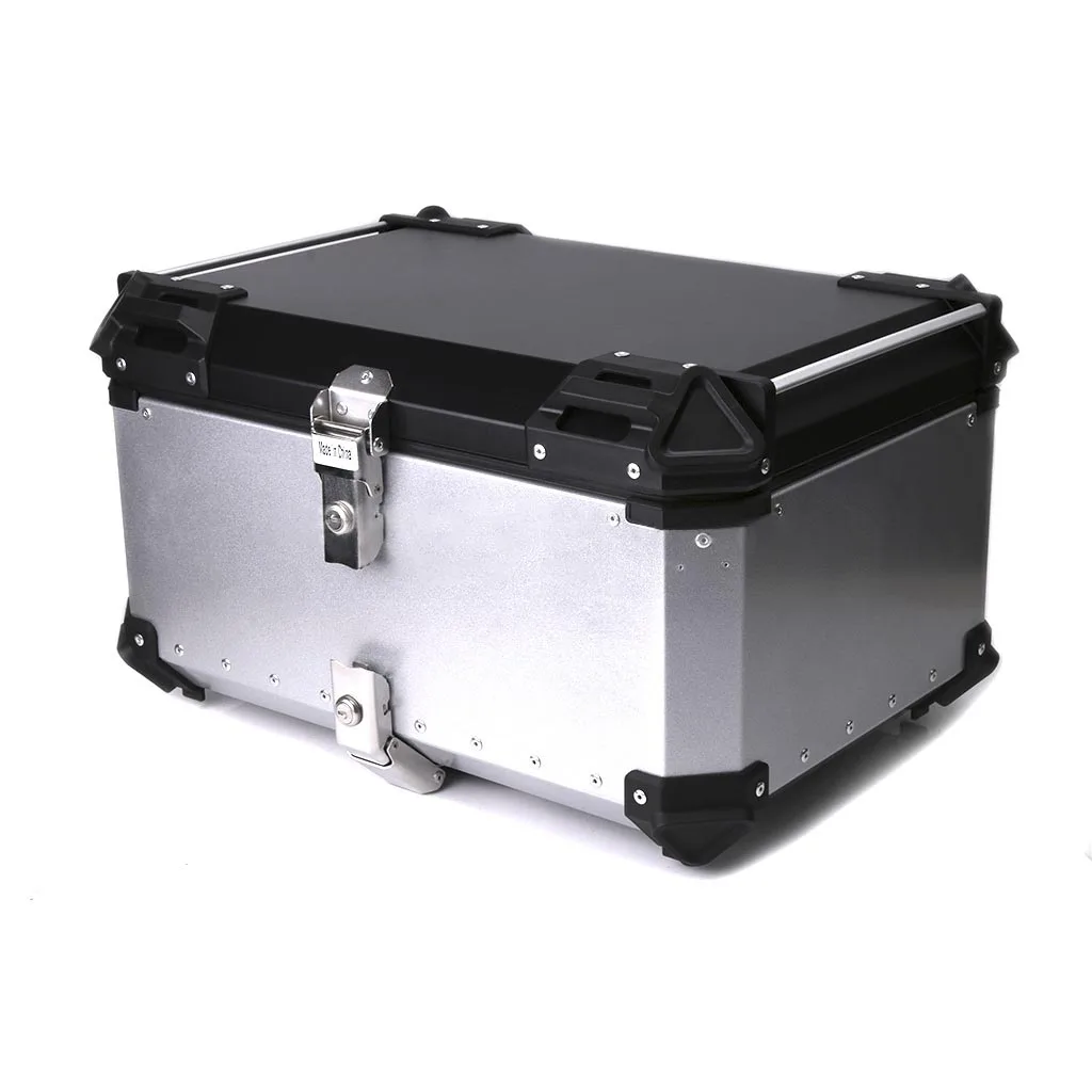 40L 50L 60L Motorcycle Trunk Rear Tail Luggage Box Storage Helmet Top Case  Holder Lock Aluminum Toolbox Moto Topbox Accessories