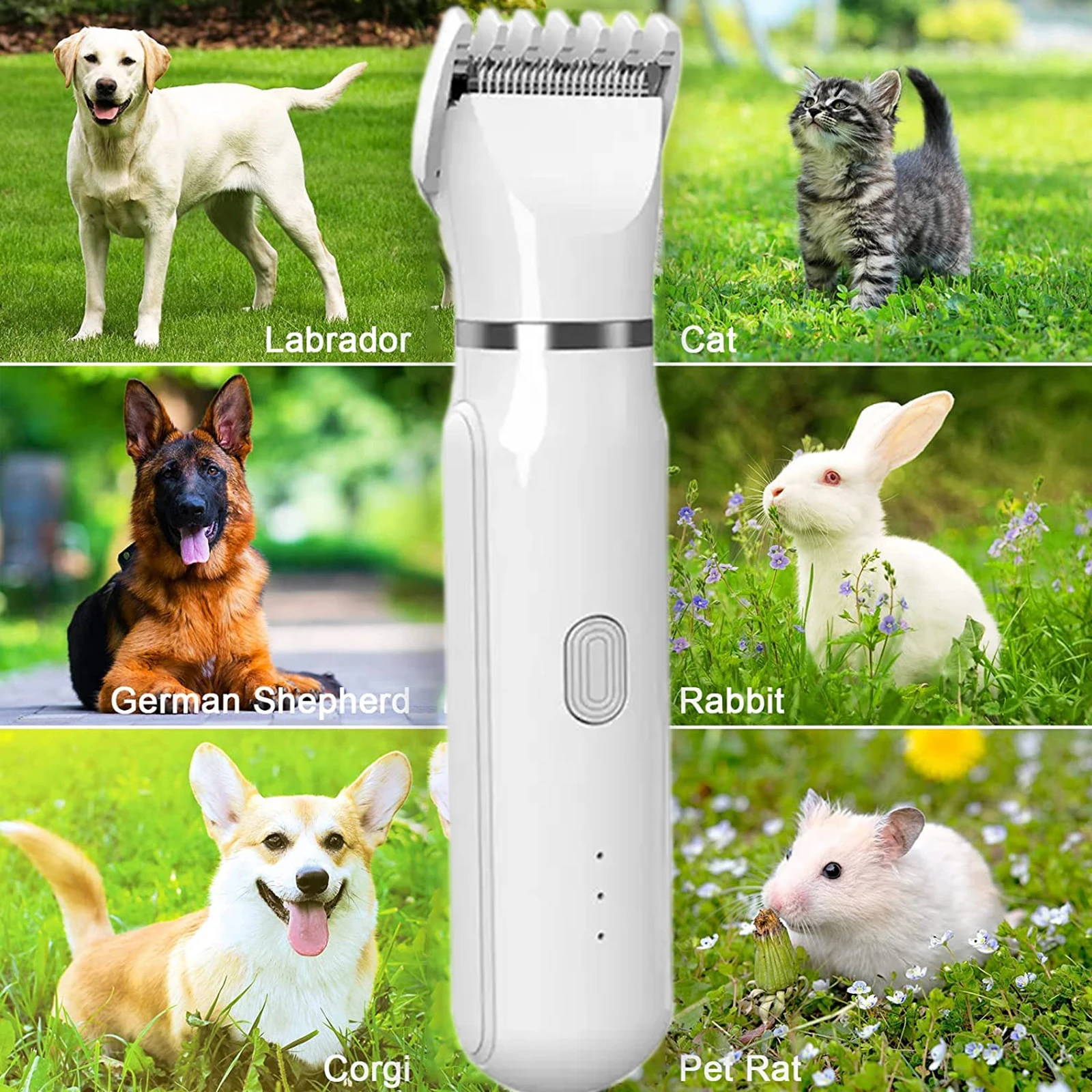 Pet Hair Trimmer Professional Cat Dog Hair Clipper Grooming Kit Rechargeable Low-Noise
