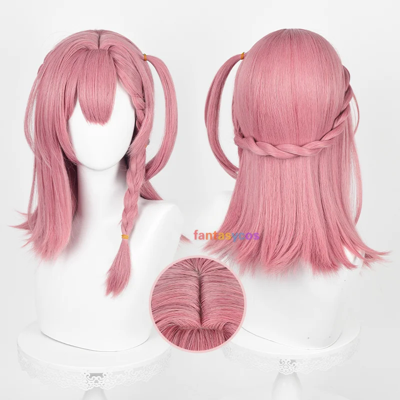 

Asta Wig Honkai Star Rail Cosplay Asta Braided Pink Wigs Heat Resistant Synthetic Hair for Halloween Costume Role Play + Wig Cap