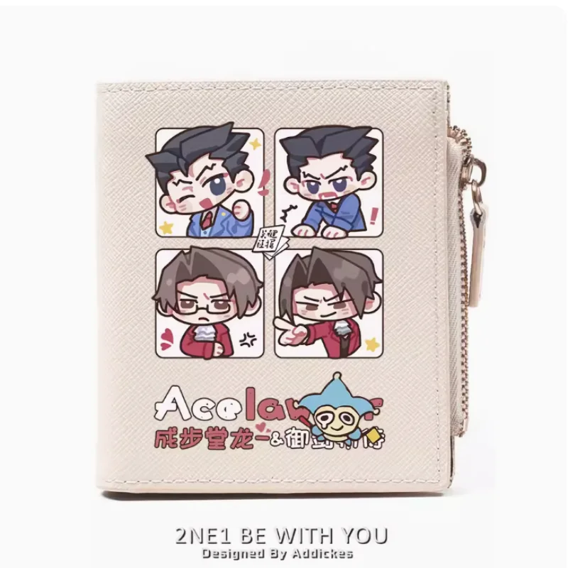 Anime Ace Attorney Zipper Fashion Wallets PU Purse Card Holder Money Bag Gift B779 Cosplay