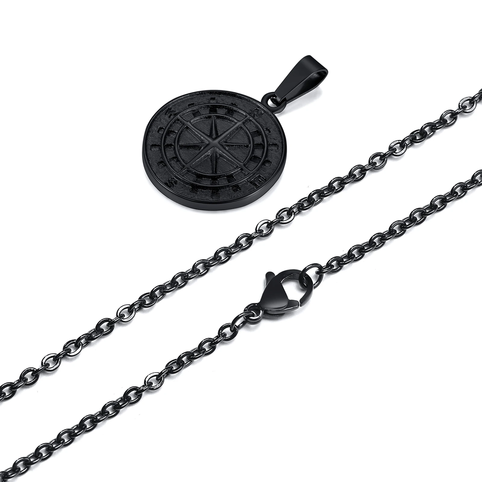 Bussola North Star Pendant, collana da uomo, gioielli bussola in acciaio inossidabile, collane da viaggio regalo per gioielli da uomo  36
