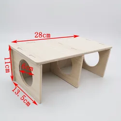 Solid Wood Small Animal Shelter - Cozy Wooden Nest (M fluoroscopy nest)
