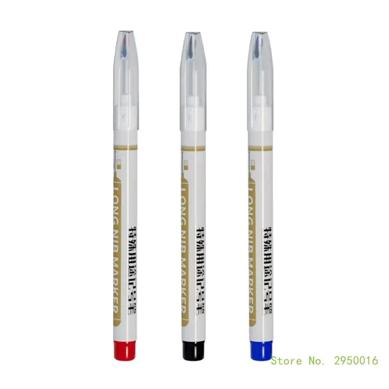 3/4/6Pcs Long Nose Marker 20mm Deep Reach Marker Long Tip Pen Water Resistant Deep Hole Carpenter