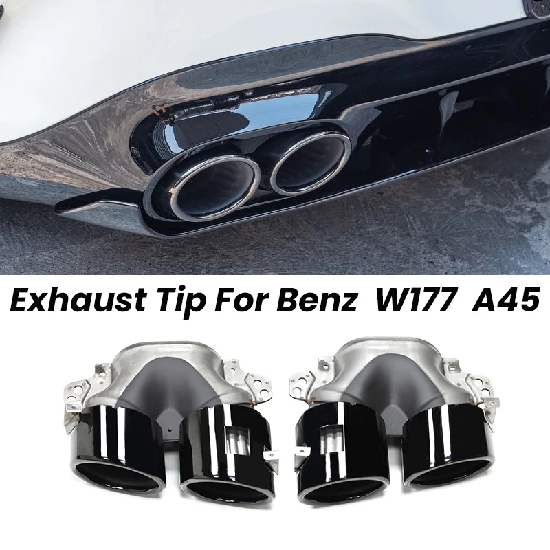 QuadCarExhaustTipForBenzA35C118CLA35X247GLB35A45SRefitting