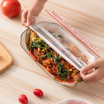 Couvercle de film transparent pour sac OPP, 100 pièces/200 pièces, pour réfrigérateurs, scellage des aliments et des fruits, couvercle de film élastique pour la bouche 1