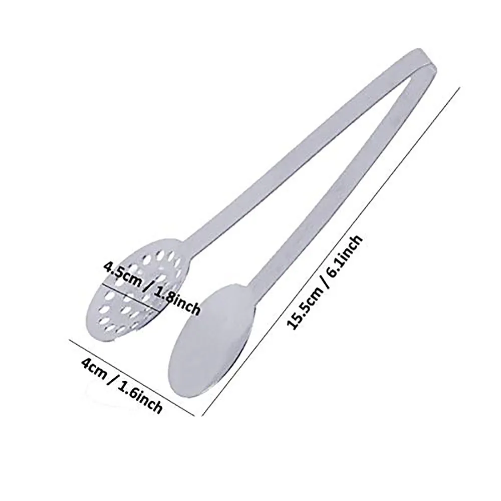 1pcs Stainless Steel Tea Bag Squeezer Tongs Strainer Grip Round Tea Bag Squeezer for Kitchen Tool Lemon Slice Clip