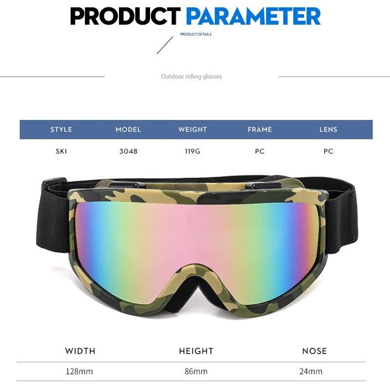 Oulylan Ski Snowboard Goggles Mountain Skiing Eyewear Snowmobile Winter Sports Goggle Snow Glasses Cycling Polarized Sunglasses 6