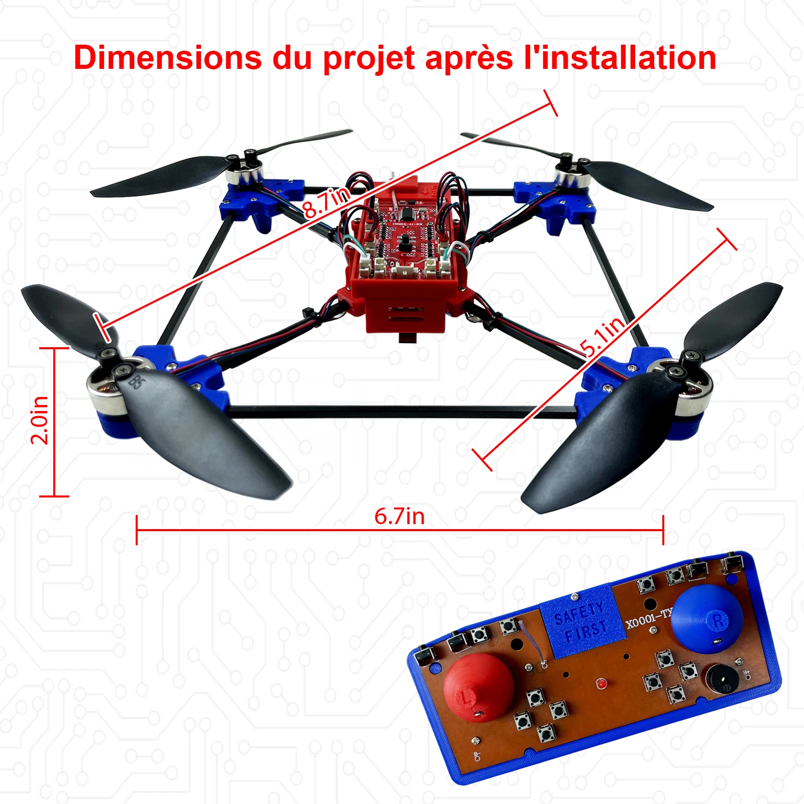 Zestaw DIY FPV Drone z Silnikiem Bezszczotkowym i Optycznym Zawisem