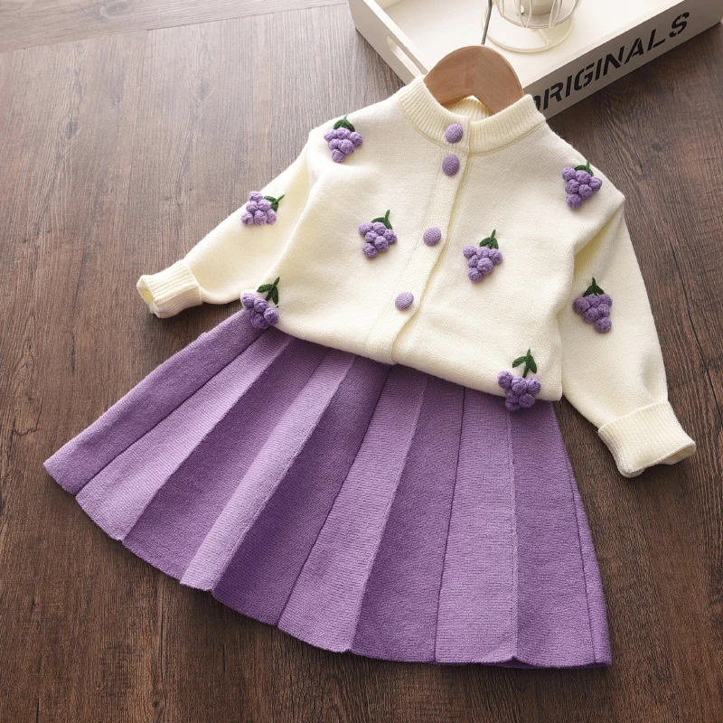 Girls Dress New New Princess Dresses Autumn Winter Christmas Sweater and A-Line Dress for Girl Kid Cute Children Clothing