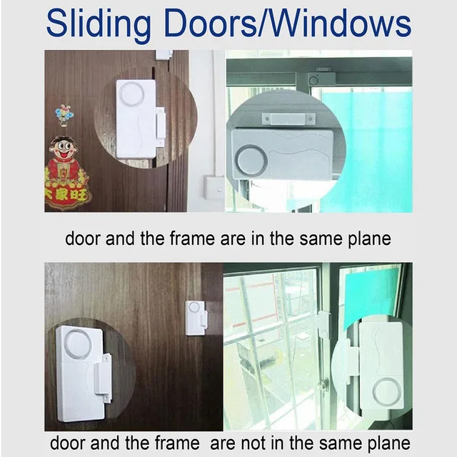 Wsdcam Door Window Alarm Remote Control Smart Home Security Alarm with Magnetic Sensor Wireless Siren Detector Alarm 5