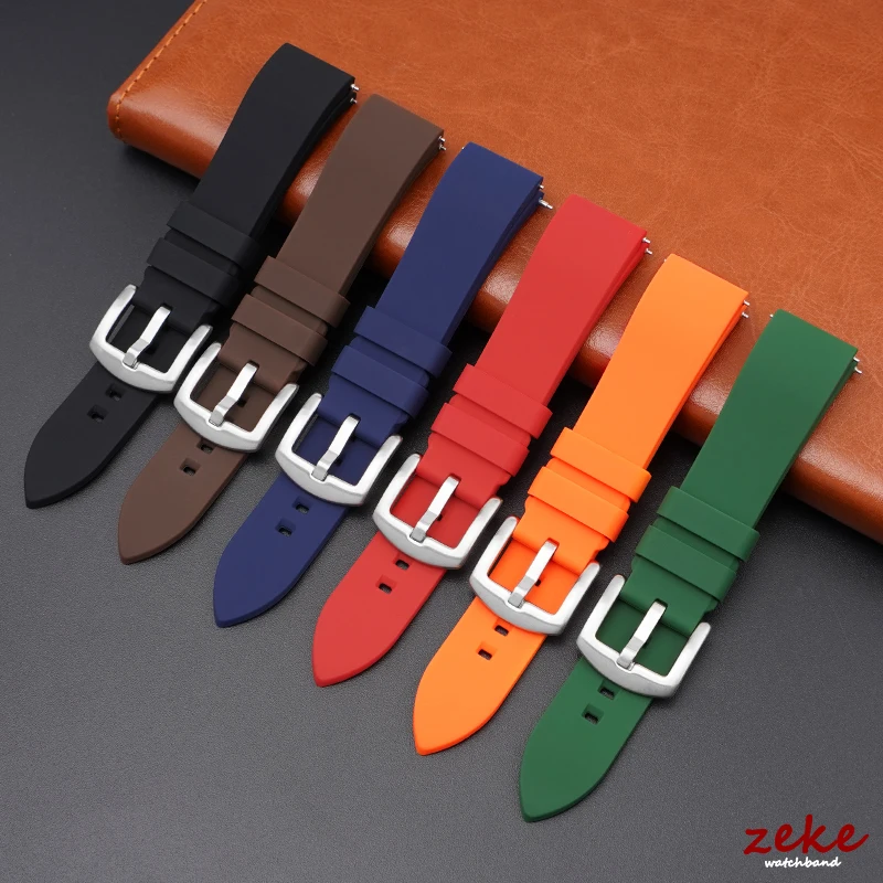 Premium Rubber Silicone Watch Band - Versatile Strap for Men & Women (Multiple Size Options)