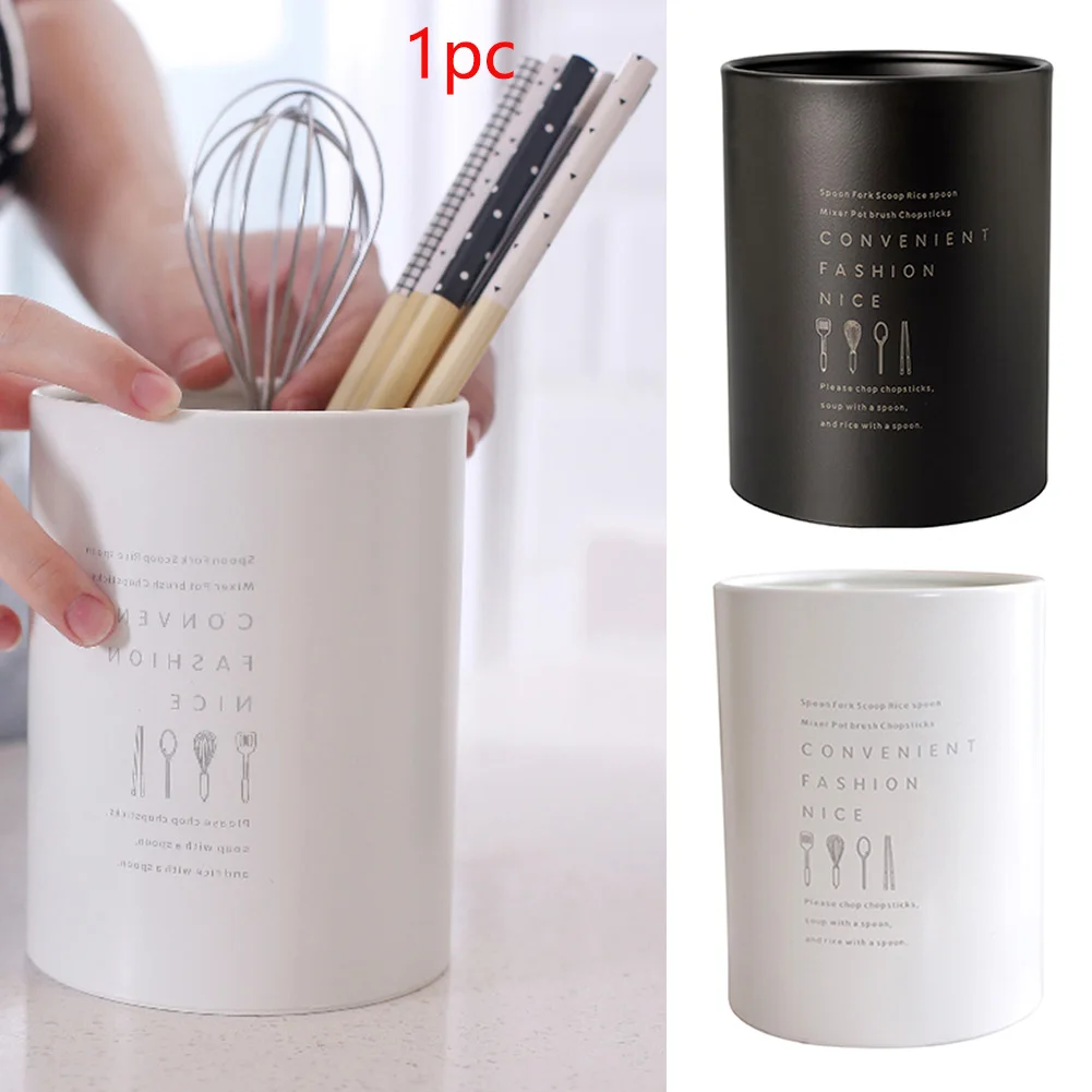 

Home Stand Spoons Cylinder Storage Organizer Stainless Steel Chopsticks Holder Drying Rack Draining North European Style Durable