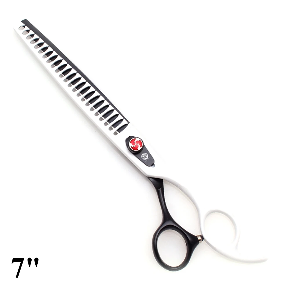 Grooming Dog Professional Scissors Purple Dragon Japan Stainless 7 inch Silver Pet Cutting Shears Pet Chunker Scissors Z4004