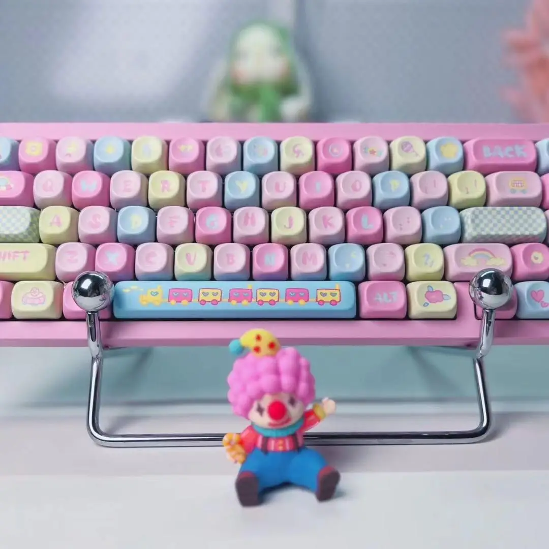 

XOA Keycaps Kit Dreamy Theme Park Pink Yellow Blue Keycap for mechanical keyboard Keys Cap Custom DIY for Cherry MX Switches