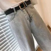 PU Leather Belt For Women Square Buckle Pin Buckle Jeans Black Belt Chic Luxury Brand Fancy Vintage Strap Female Waistband - Image 3