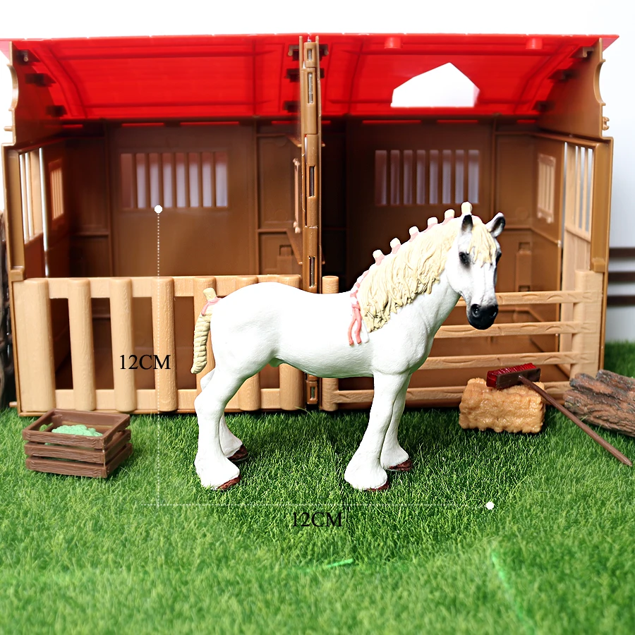 Large Realistic Horse Figurine with Detailed Textures – Farm Animal Toy & Party Decoration