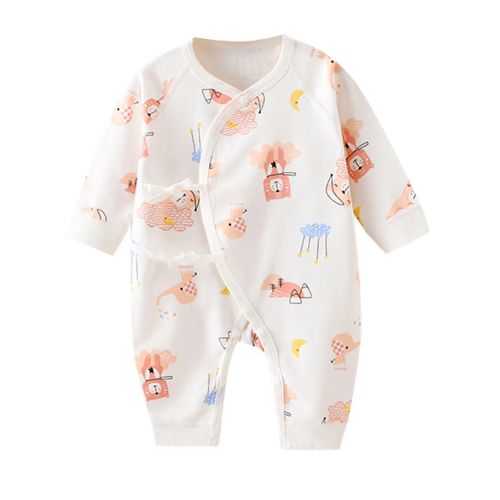 Boys 18 Months Clothes Newborn Infant Baby Boys Girls Cartoon Animals Cotton Romper Long Sleeve Plaid Cute Jumpsuit Organic