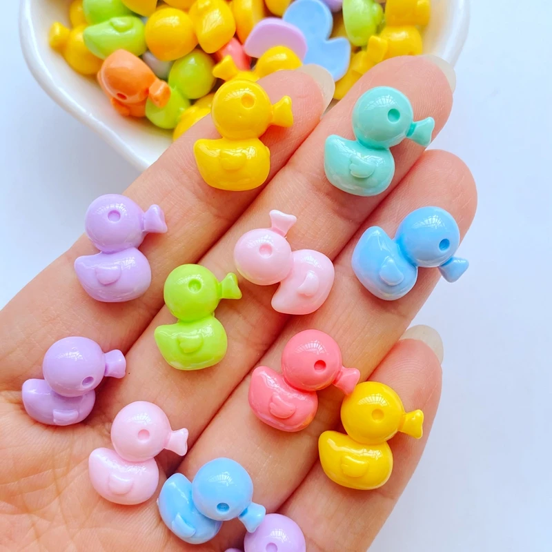

20Pcs New Cute Mini 11*15mm Little Duckling Flat Back Resin Nail Enhancement Jewelry Craft Decoration Accessorie