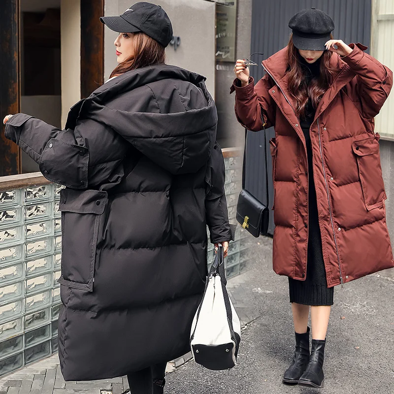 2023 Down Jackets for Women Woman Jacket Outerwear Coats 90% White Duck Oversize Loose Casual Fattening Thickening Coat Winter