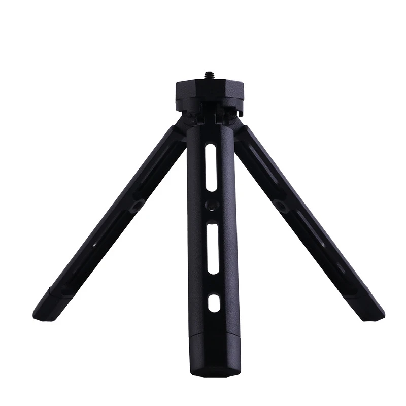 Treppiede per Fotocamera Tascabile, Resistente, in Alluminio Nero, Supporto Regolabile per Riprese Video in Viaggio e all'Aperto - immagine 2