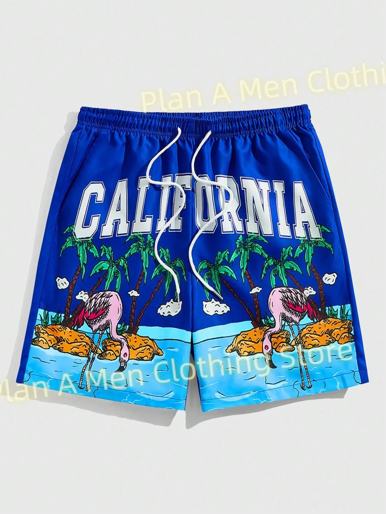 Hawaiian Island Print Men Beach Shorts Fashion Casual Workout Shorts Men Gym Shorts Hawaii Holiday Sports Shorts Men Clothing 2