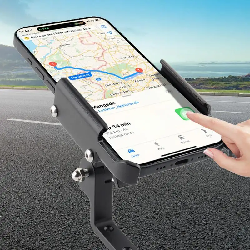 Cycle Phone Holder Mount Stable Aluminum Alloy Cycle Phone Mount Multi-Functional Adjustable Clamp Phone Mount Clamp For