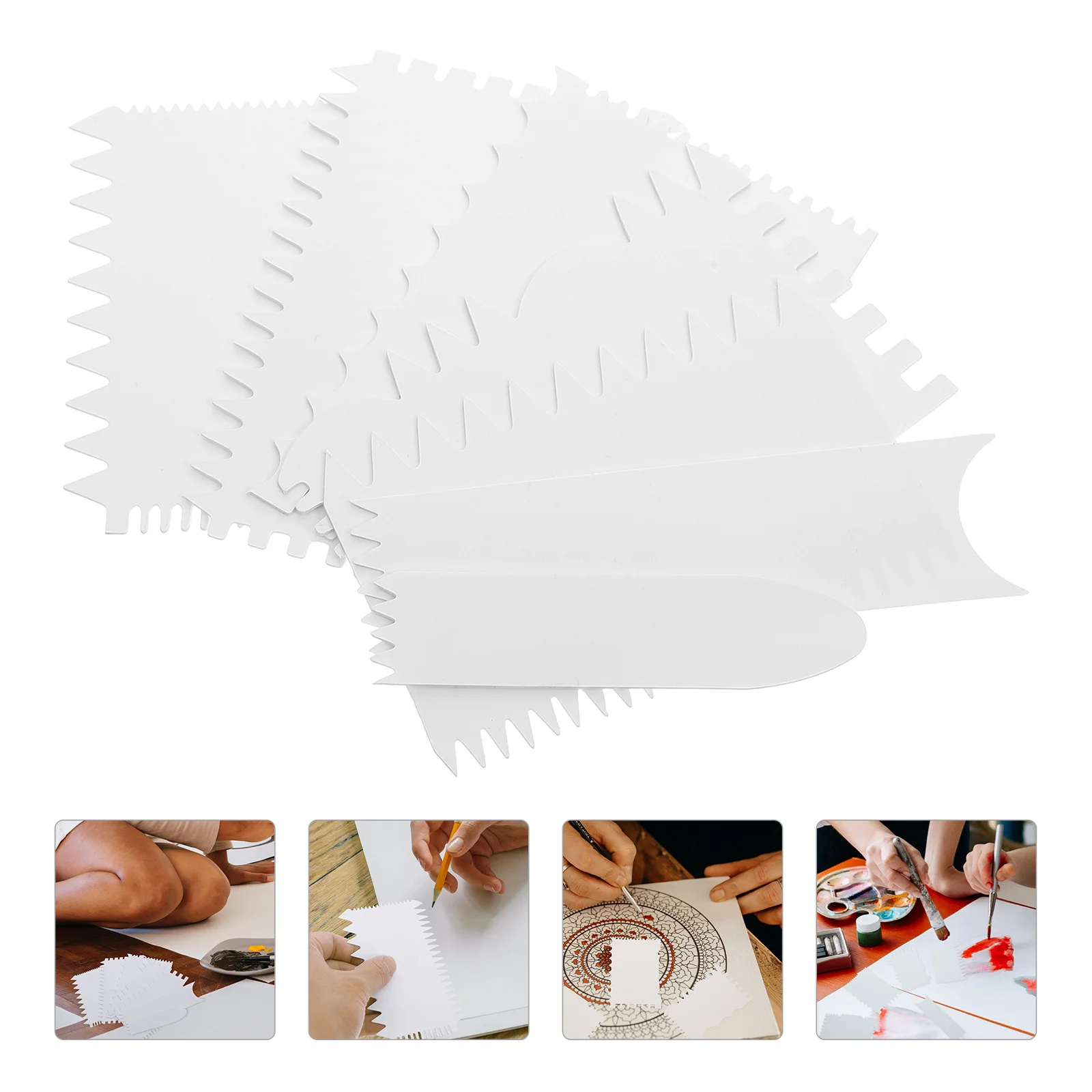 7 Pcs Painting Scraper Art Crafts Tool for Kids Scraping Brush Tools Scrapers Acrylic Drawing Children