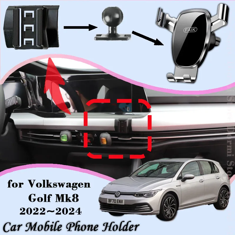 Auto Telefon Halter Für vw volkswagen golf 7 mk7 golf 8 mk8 Auto Styling  Halterung GPS Stand Drehbare Unterstützung Mobile zubehör - AliExpress