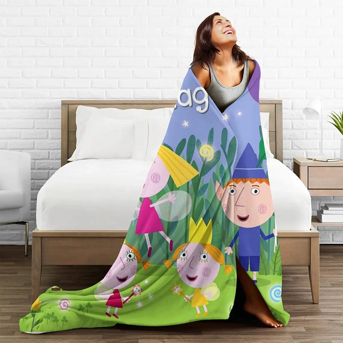 Ben And Holly's Little Kingdom Birthday Magic Characters Blankets Flannel Warm Throw Blankets For Home Office Throws Bedspread 5