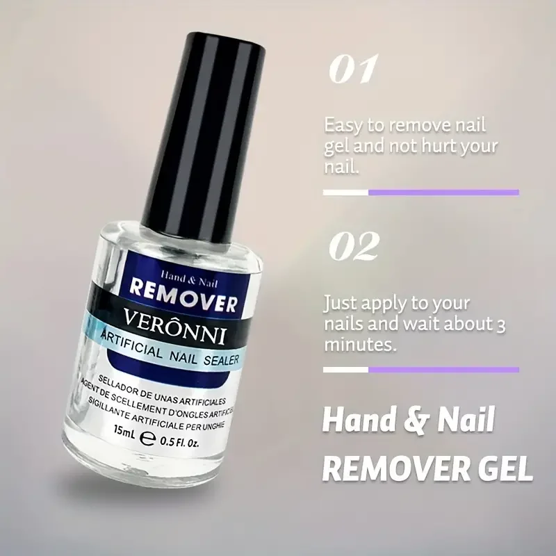 15ML Nail Gel Polish Fast Remover Gel Polish Soak Off UV LED Cleaner Function Gel Remove Manicure For Home Use or Nail Salons 5
