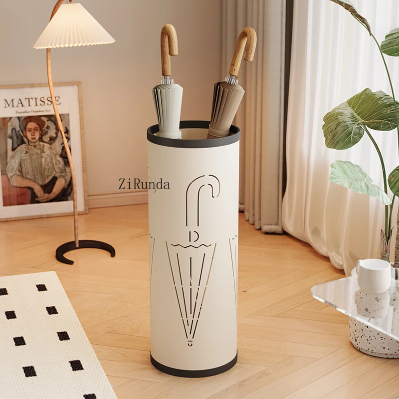 Household umbrella stand Cream wind metal umbrella bucket B & B store Umbrella shelf