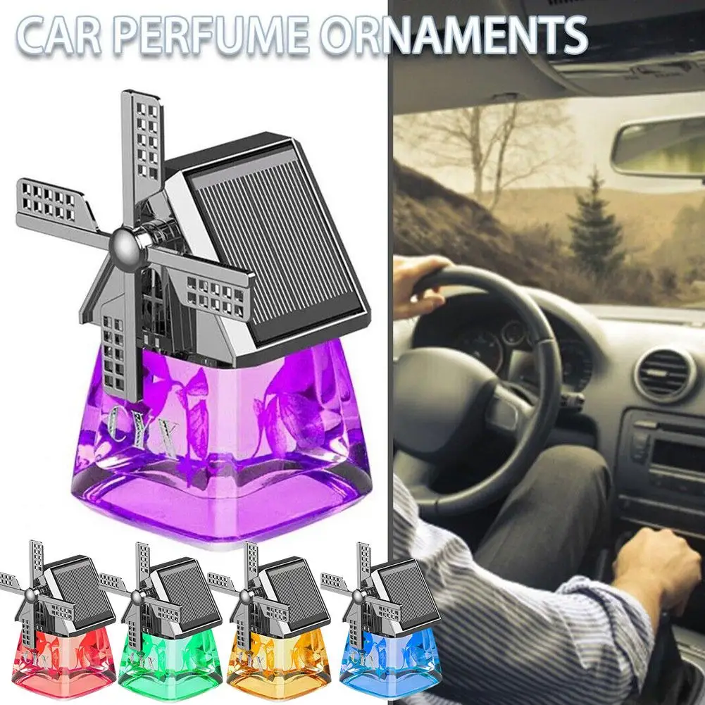 

1PCS Car Air Perfume Beautiful Car Dashboard Air Freshener Solar Diffuser Windmill Decoration Aromatherapy Interior Design T4X0