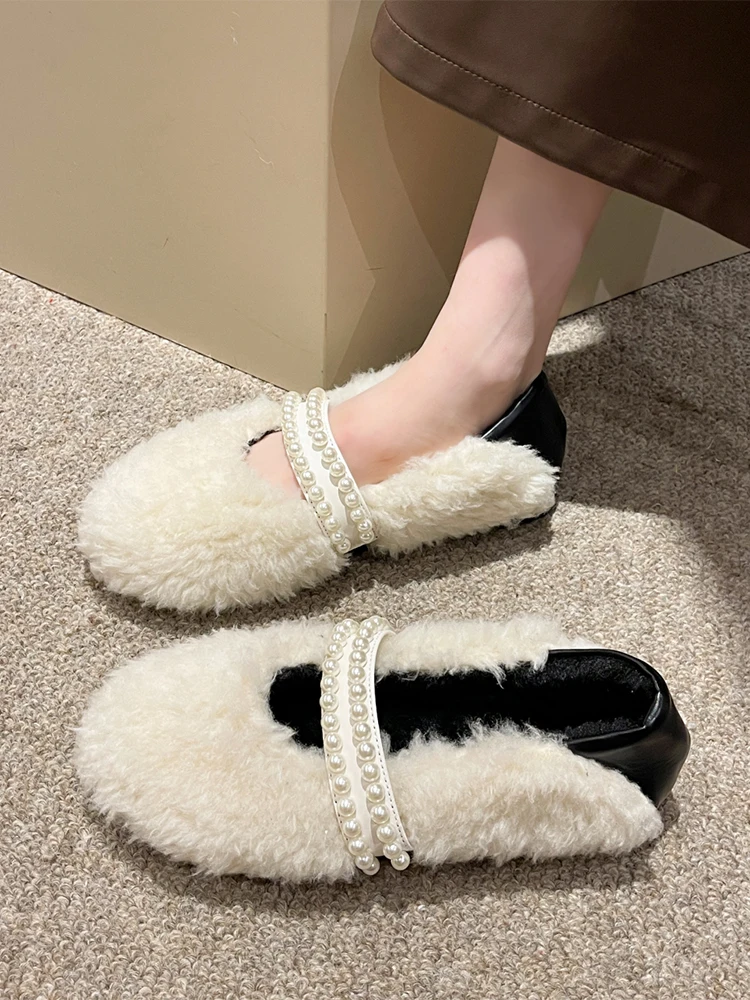 

Кроссовки женские с круглым носком, меховые, демисезонные, 2023 B