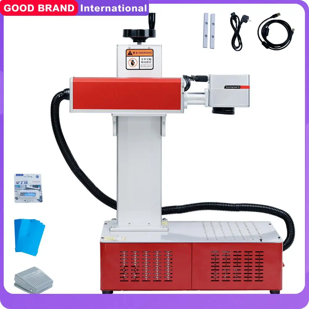 

20W 30W 50W Fiber Laser Metal Cut Colorful Marking Printer Engraver Machine with Ring Rotary Axis for Gold Silver
